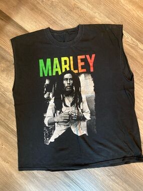 Bob Marley Cut Off Sleeve T-Shirt